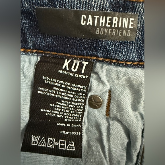 Kut from the‎ Kloth Catherine Boyfriend Straight Jeans Size 12 - Picture 7 of 7